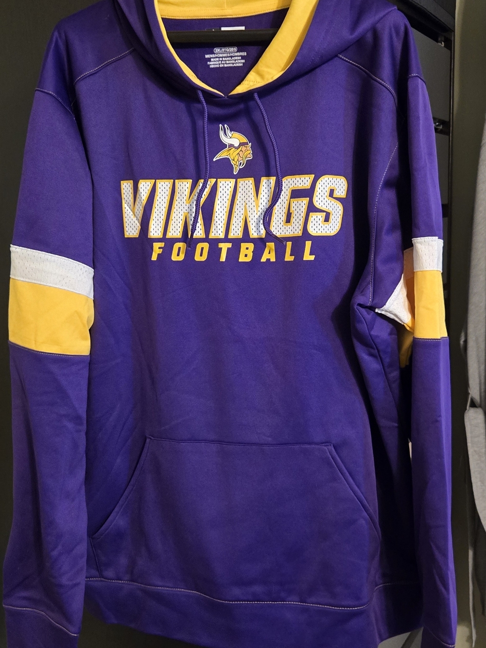 Team Apparel Purple and Yellow Vikings Football Pullover Hoodie